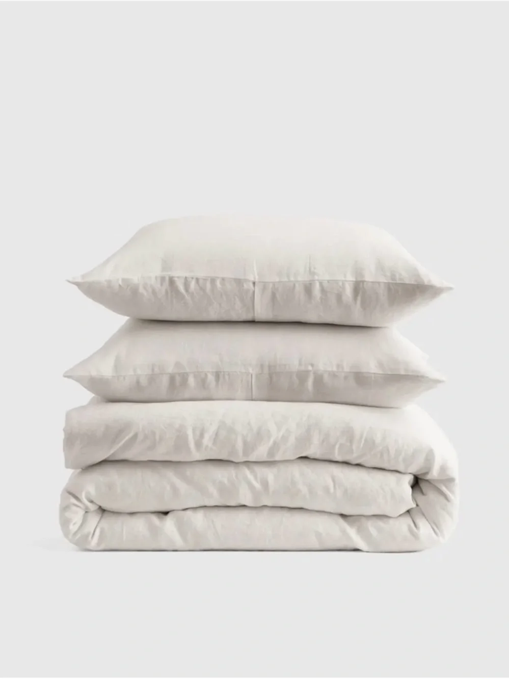 Quince Linen Duvet Cover Set Full/Queen Sand 3pc 100% Flax NWOT